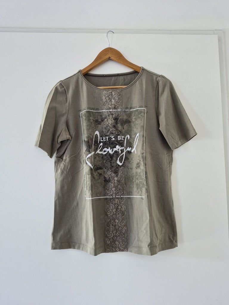 T-shirt Bonita maat L dames - khaki, Maat 42/44 (L), Bonita, Ophalen of Verzenden, Zo goed als nieuw