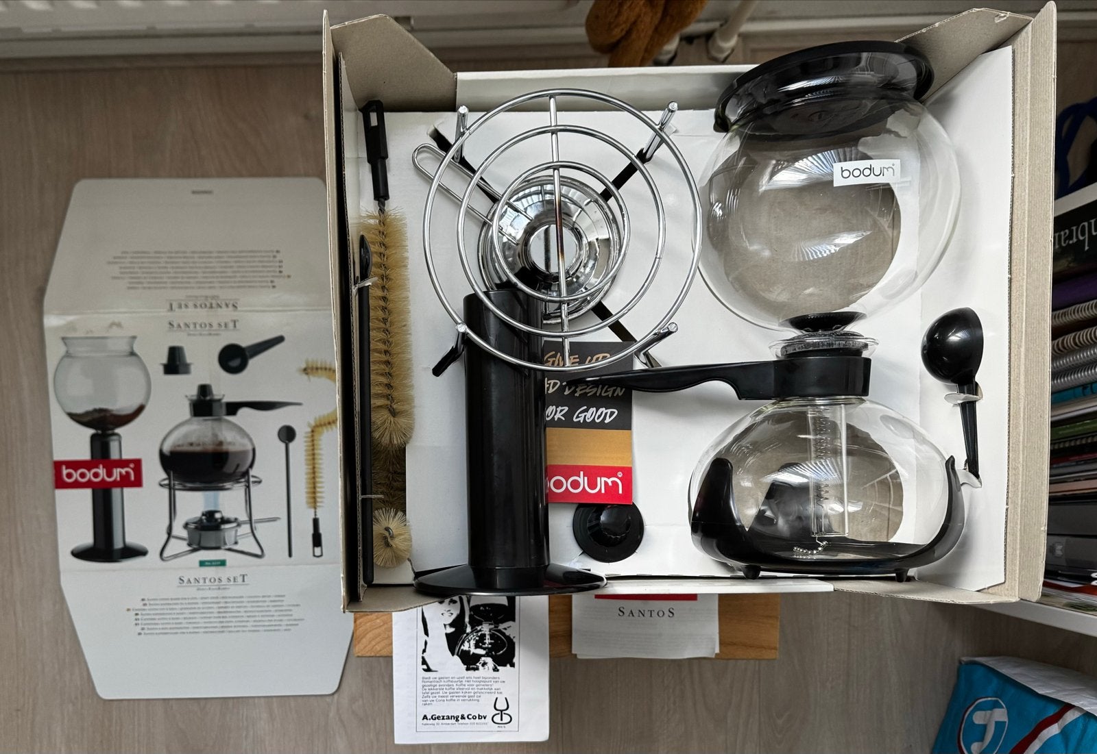 Bodum Santos Koffiezetapparaat met Handleiding, Ophalen, Koffiemachine, Gemalen koffie, Zo goed als nieuw