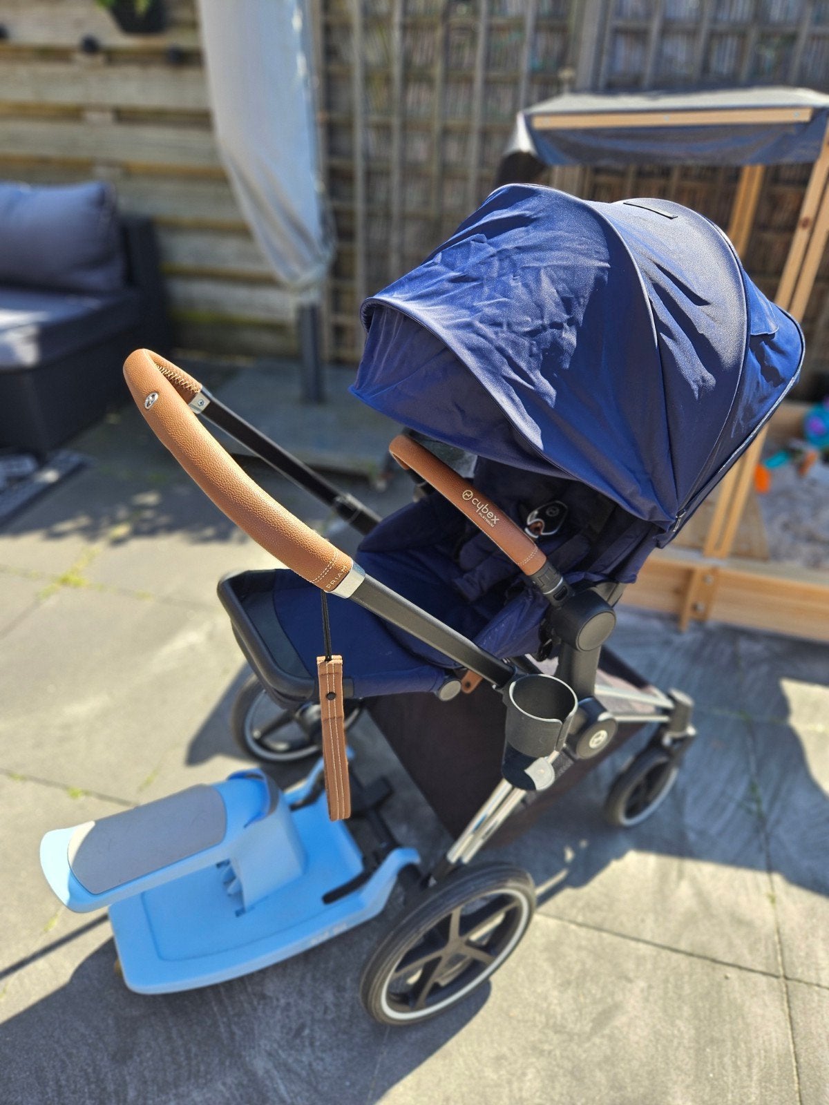Luxe Cybex Priam kinderwagen met meerijdplankje, Zo goed als nieuw, Kinderwagen, Overige merken, Verstelbare duwstang