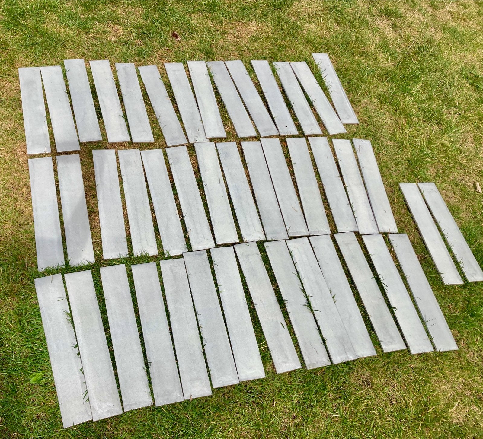 44 Faetano Frammenti keramische groene metro tegels 40x7.5cm, Tuin en Terras, Ophalen, Keramiek, Nieuw, Minder dan 5 m²