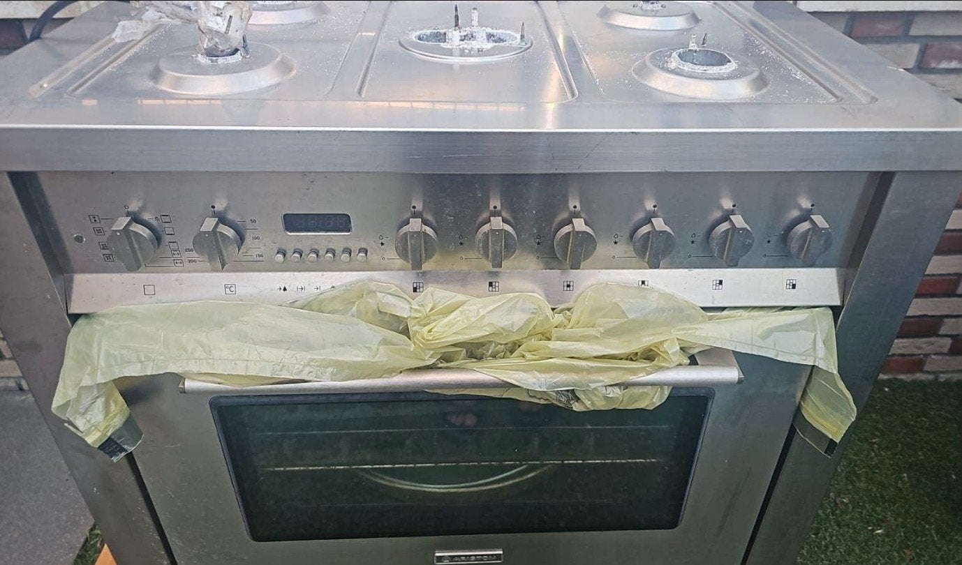 Ariton Vrijstaand Gasfornuis met Oven en Grill, Ophalen, Gebruikt, 60 cm of meer, Grill