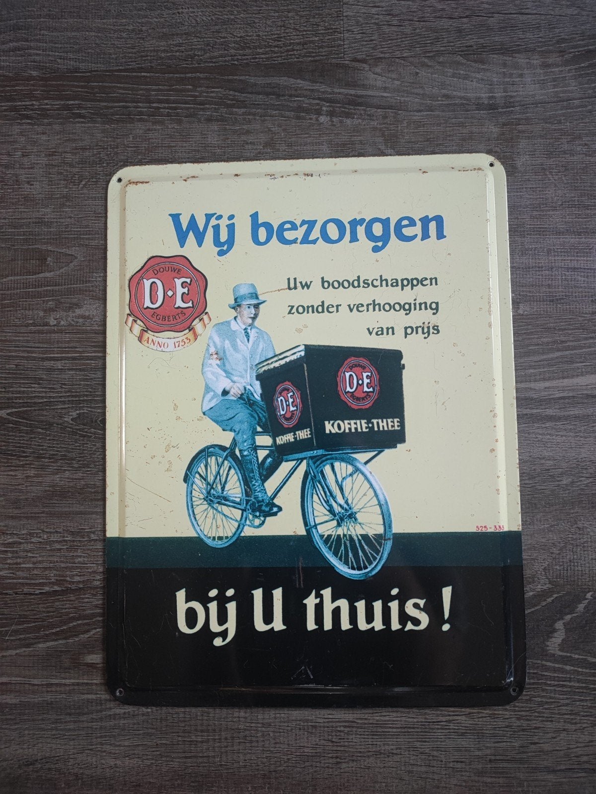 Douwe Egberts, Ophalen, Gebruikt, Reclamebord