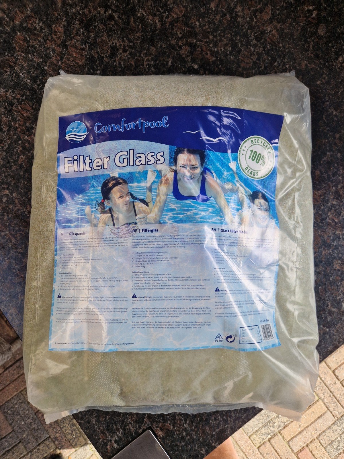 Comfortpool Filter Glass - 20 kg Glasparels voor Zwembad, Ophalen, Nieuw, Filter