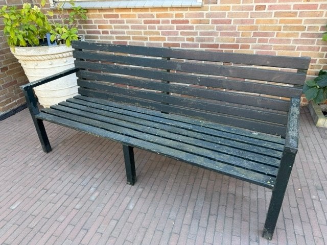 ZWARE STALEN TUINBANK - OPKNAPPER, Ophalen, Gebruikt, Metaal