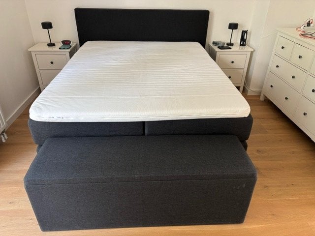 Swiss Sense boxspring, Ophalen, Gebruikt, Zwart, Tweepersoons