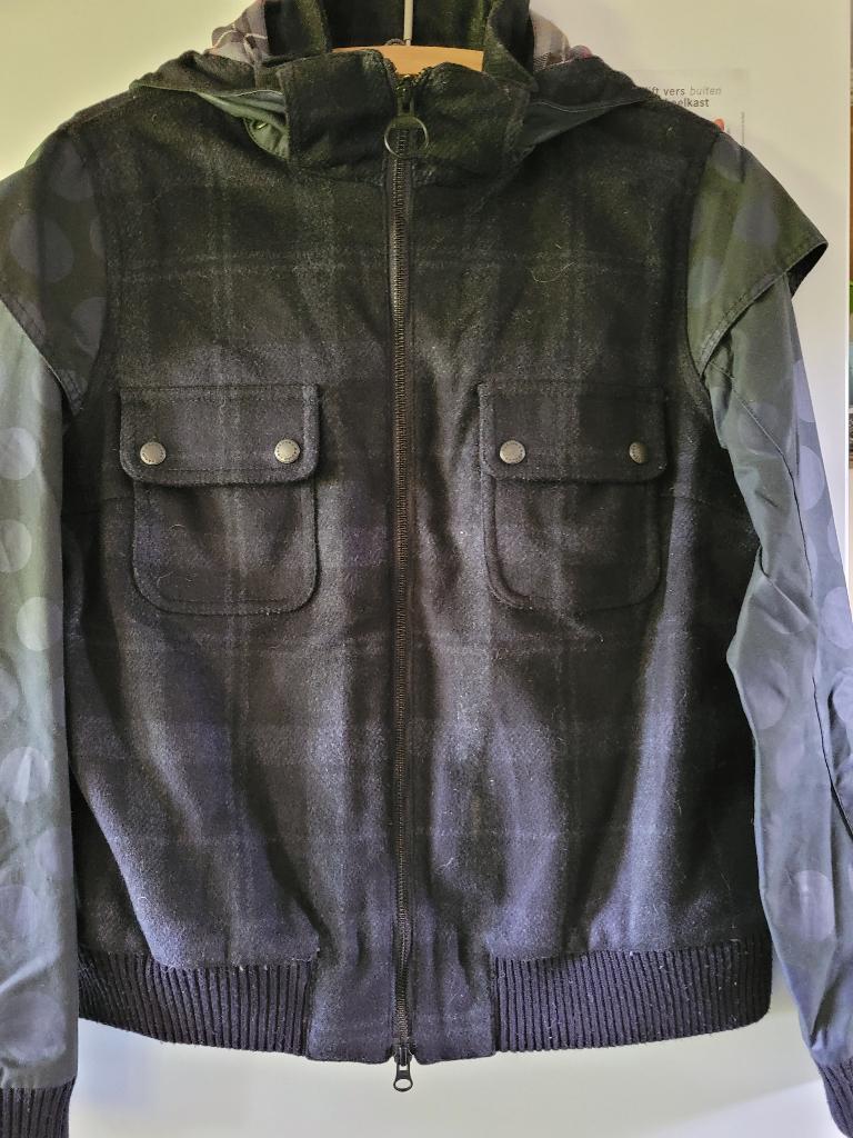 ZGAN: BARBOUR Design wollen / wax Jas / Jasje Maat: 40, Kleding | Dames, Jassen | Winter, Maat 38/40 (M), Barbour, Blauw, Nieuw