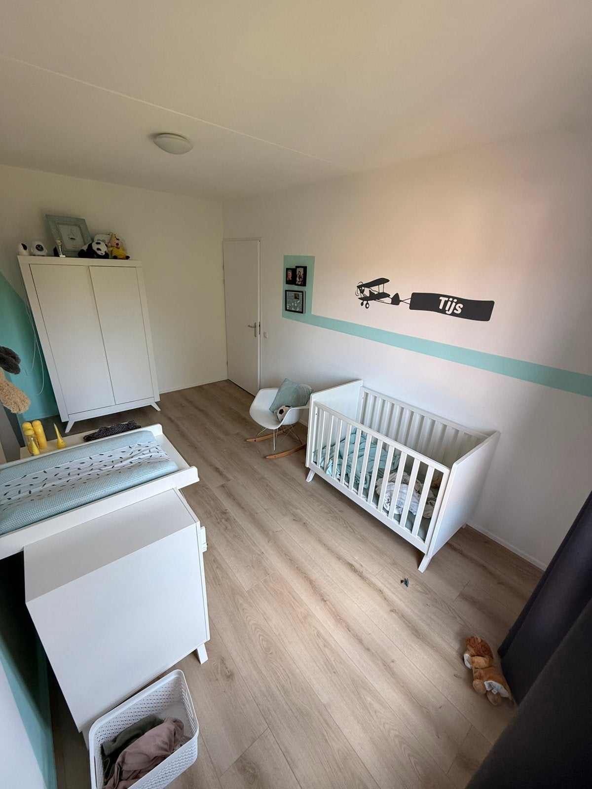 Bopita babykamer “Anne”. Ledikant, commode, kast, wandplank, Ophalen, Gebruikt, Overige typen