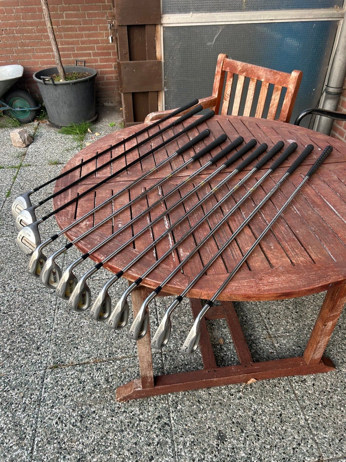 Full set heren golfclubs (1” verlengd), Tuin en Terras, Tuinstoelen, Ophalen, Gebruikt, Metaal