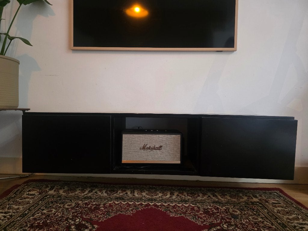 Televisie meubel, Ophalen, Strak, 100 tot 150 cm, Zo goed als nieuw