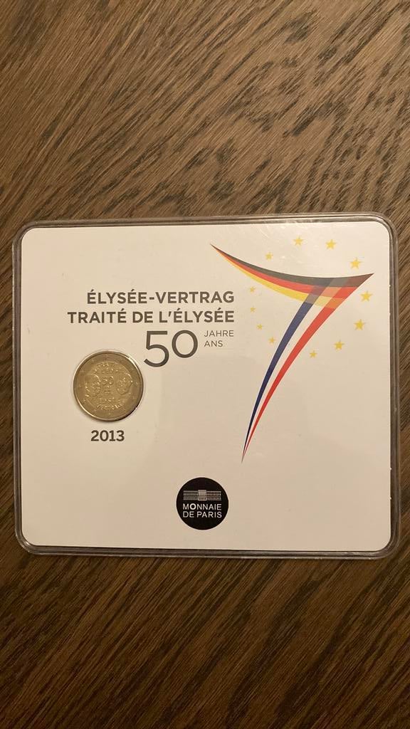 €2 Frankrijk 2013 coincard Elysee verdrag, Ophalen of Verzenden, Frankrijk, 2 euro