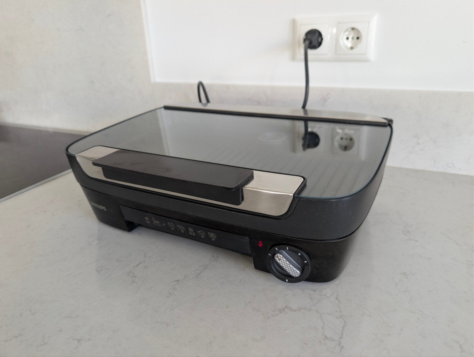Philips HD6360 Tafelgrill met Aroma Toevoeging, Ophalen of Verzenden, Zo goed als nieuw, Tafelgrill