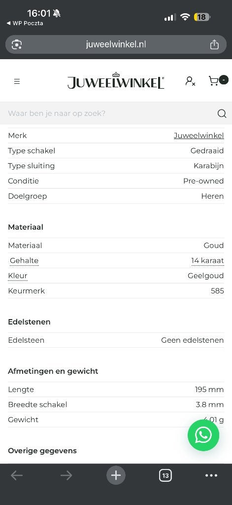 Goud armband, Ophalen, Nieuw, Goud, Goud