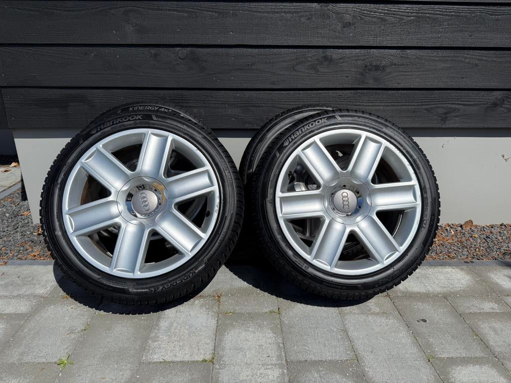 Originele wielenset Audi TT 17 inch 4-seasons banden 7+ mm, Auto-onderdelen, Ophalen, 17 inch, All Season, Band(en)