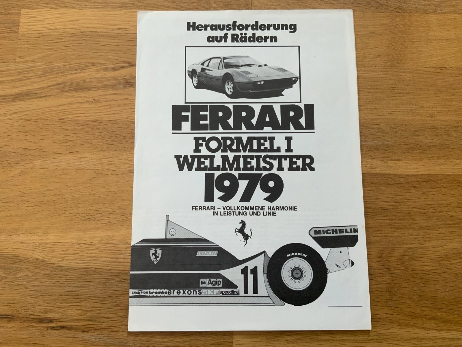 Ferrari F1 Wereldkampioen 1979 Brochure - Auto Becker, Ophalen of Verzenden, Zo goed als nieuw, Ferrari