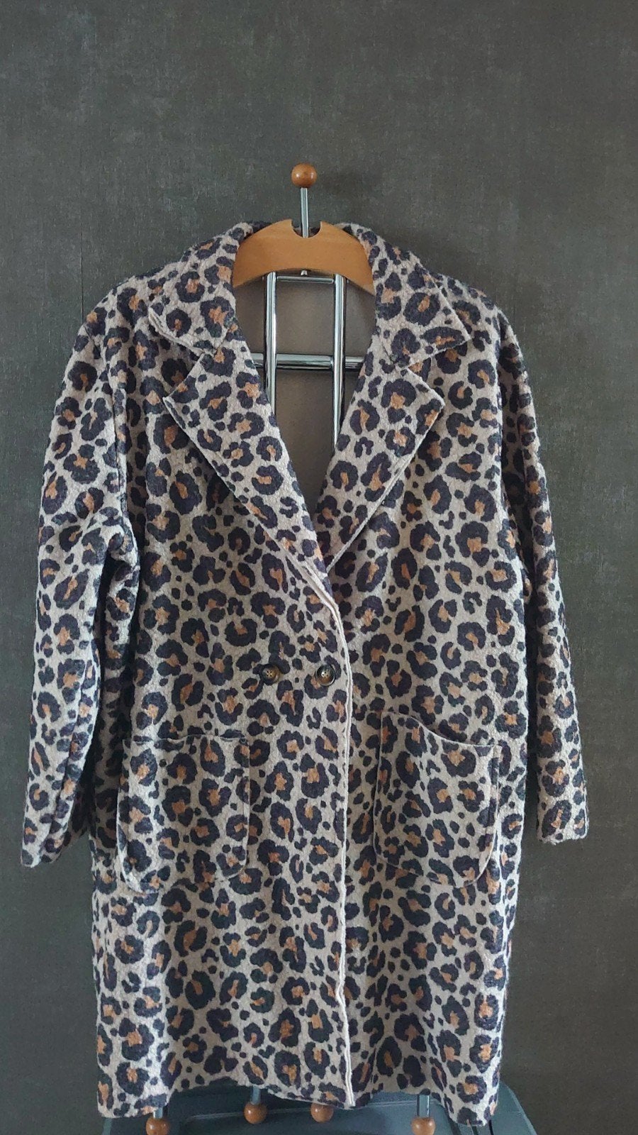 panterprint jas, Kleding | Dames, Jassen | Winter, Ophalen of Verzenden, Zo goed als nieuw, Maat 46/48 (XL) of groter, Bruin