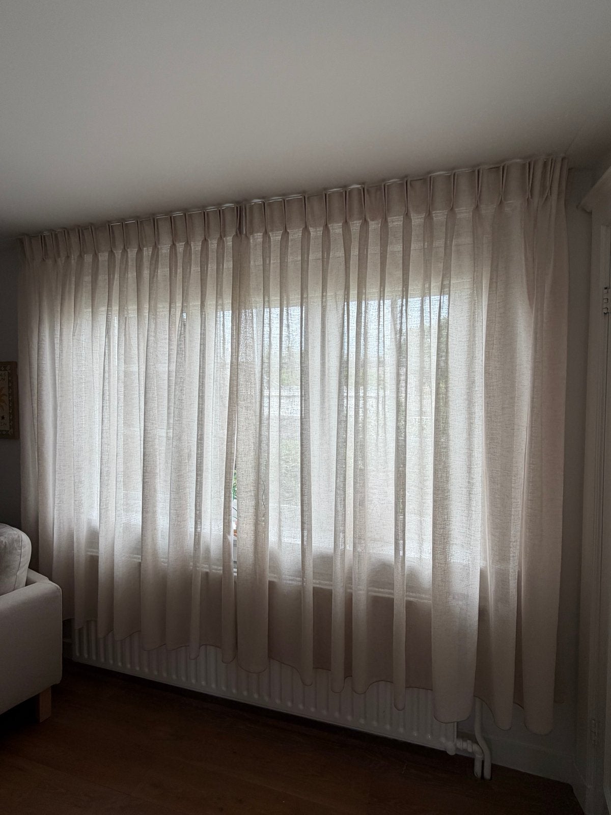 Nieuwe inbetween crème/beige met dubbele plooi, Ophalen, Zo goed als nieuw, Crème