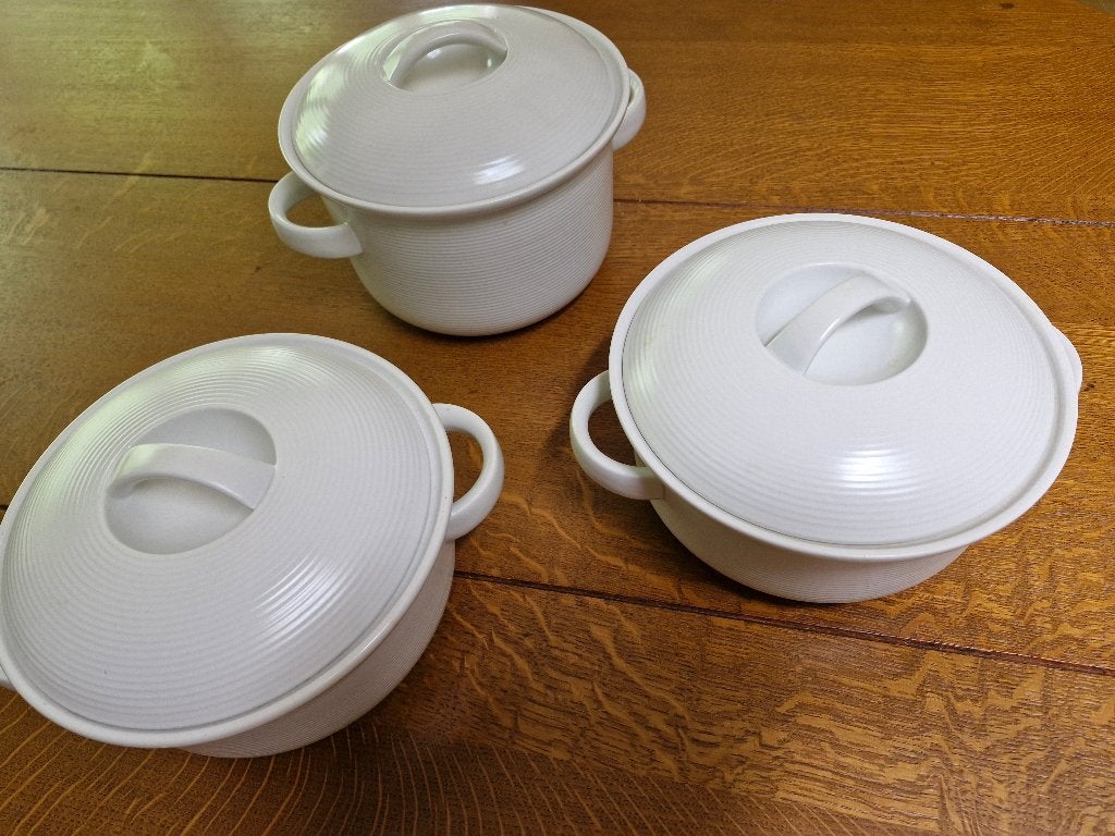 Kookpannen met zwarte bodem. Thomas trend wit., Ophalen, Zo goed als nieuw, Overige materialen, Pannenset
