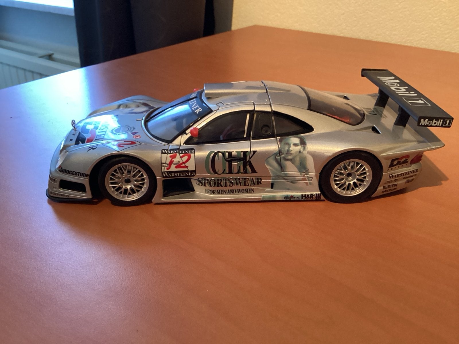 Mercedes-Benz CLK GTR Maisto 1:18 Modelauto, Ophalen of Verzenden, Zo goed als nieuw, Auto, Maisto