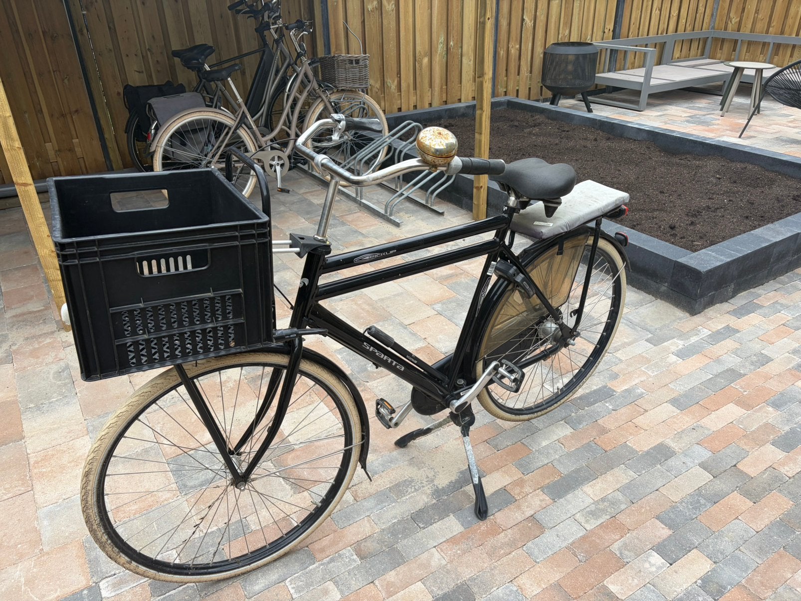 Sparta Pick up herenfiets zwart 62 cm 28 inch., Fietsen en Brommers, Ophalen, Terugtraprem, Sparta, Gebruikt
