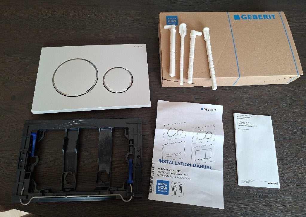 Geberit bedieningspaneel glans wit, Ophalen, Nieuw, Toilet