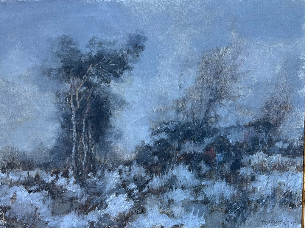 Theodorus van Oorschot., Doek, Impressionistisch, Landschap, Olieverf