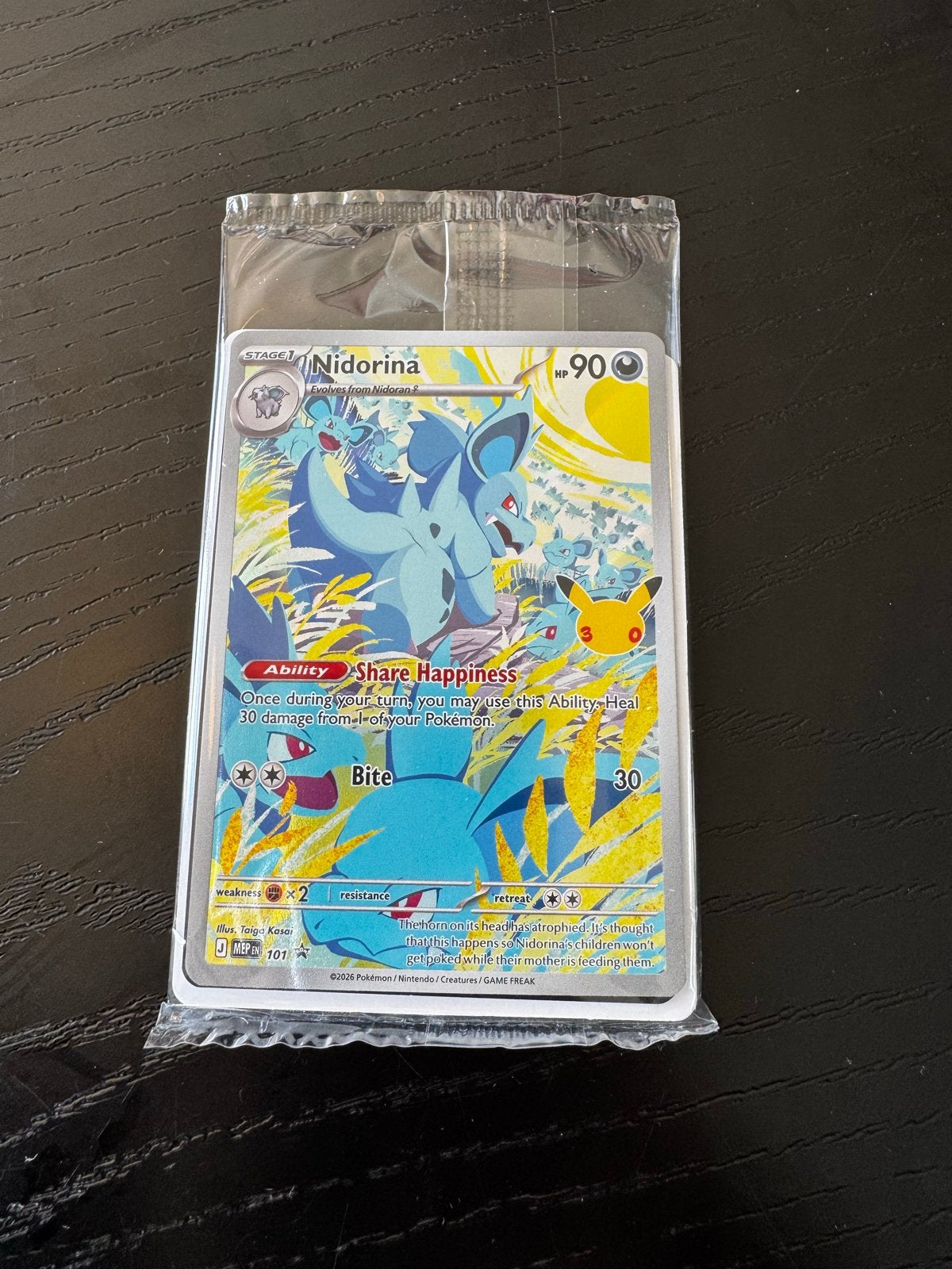 Pokemon TCG 30th Celebrations Nidorina, Hobby en Vrije tijd, Ophalen of Verzenden, Nieuw, Losse kaart