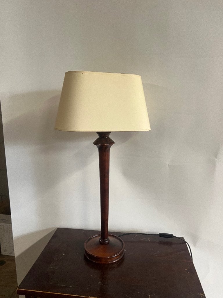 schemerlampje, Huis en Inrichting, Lampen | Tafellampen, Gebruikt, Vintage, 63 cm, Hout
