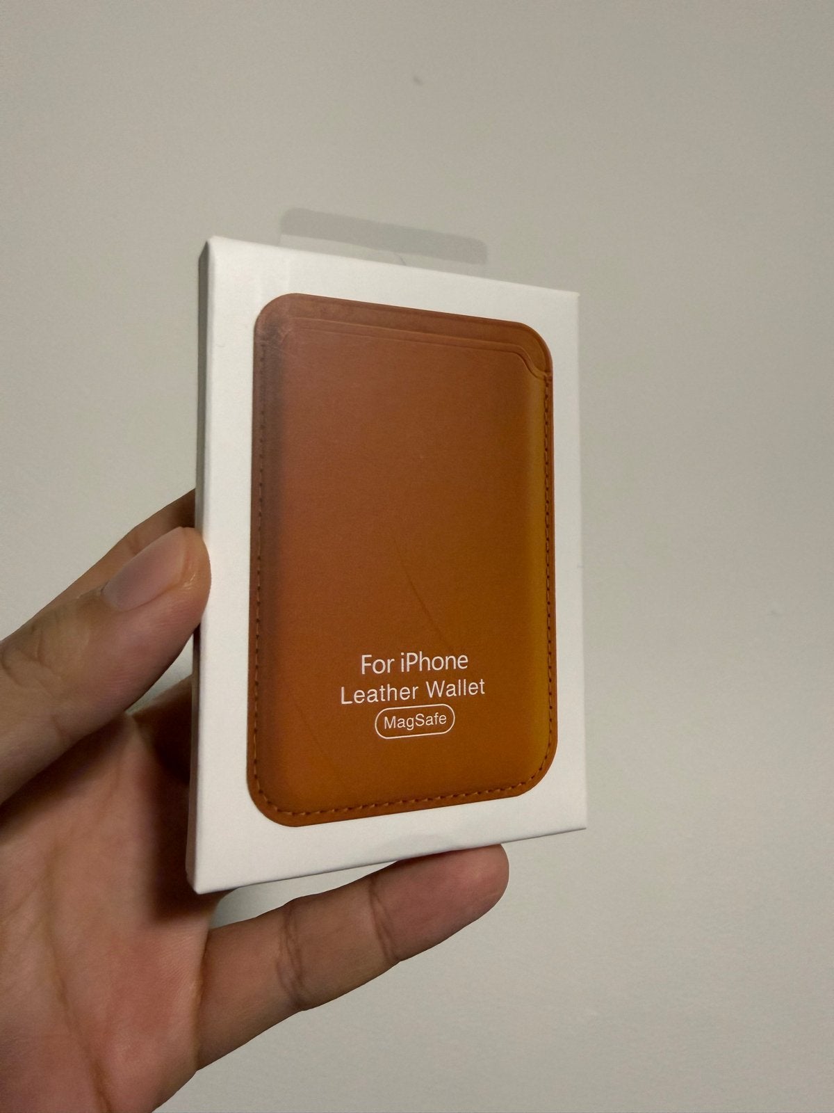 Apple iPhone Lederen Wallet met MagSafe - Bruin, Overige merken, Bruin, Nieuw, Ophalen of Verzenden