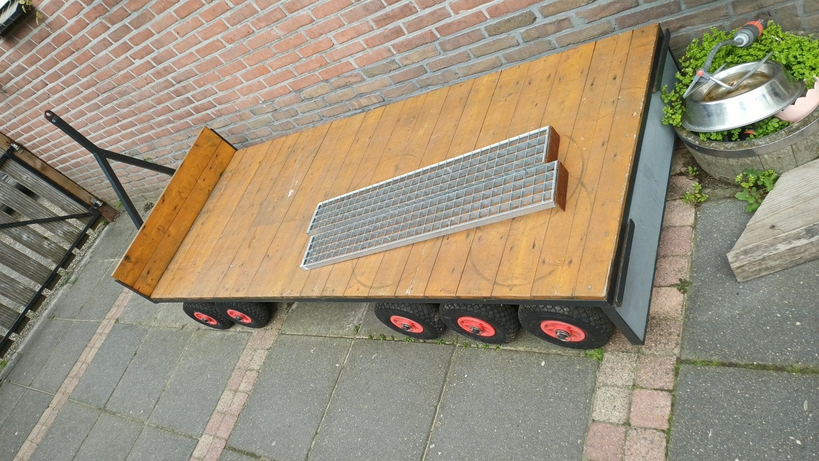 mooie kar, 100 liter of meer, Ophalen of Verzenden, Zo goed als nieuw, Transportkar