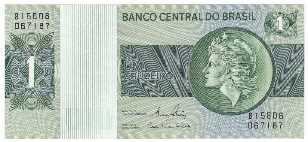 24-2368 Brazilie 1 cruzeiro ND, Ophalen of Verzenden, Zuid-Amerika, Los biljet