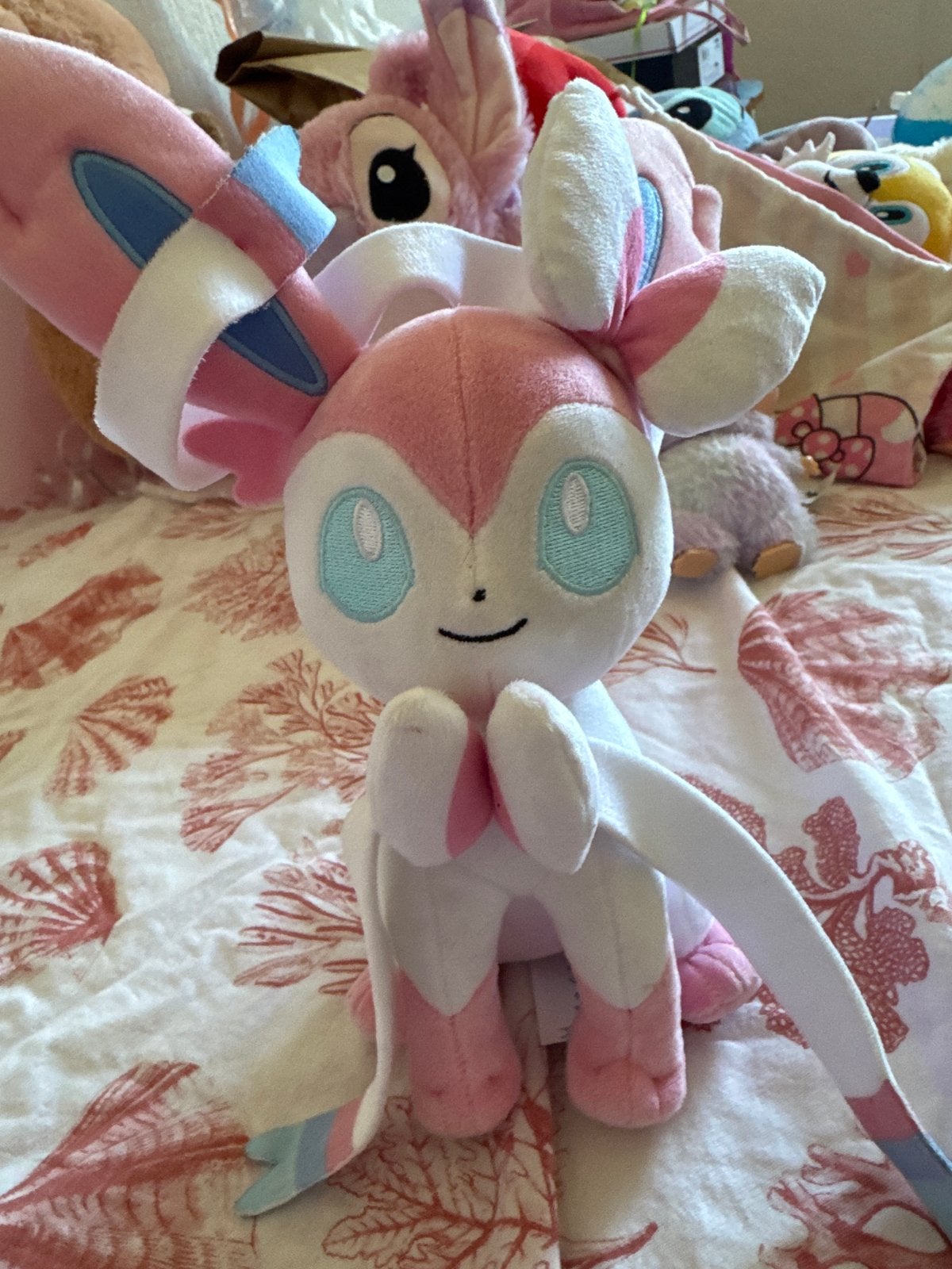 Sylveon Pokémon knuffel - Roze en wit, Overige merken, Overige typen, Ophalen of Verzenden, Zo goed als nieuw