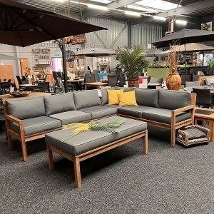 Teak hoek loungeset nu van 2149 voor 899, Ophalen, Nieuw, Teakhout, Loungeset