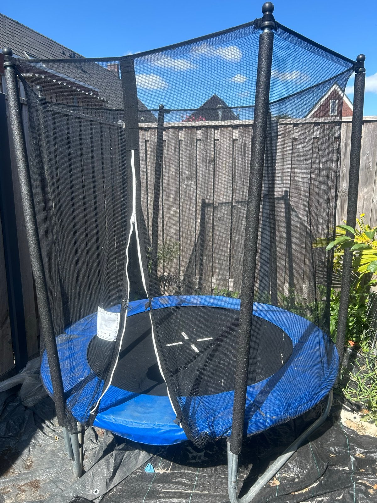 ZGAN Trampoline met veiligheidsnet - Blauw, Kinderen en Baby's, Speelgoed | Buiten | Trampolines, Ophalen, Zo goed als nieuw