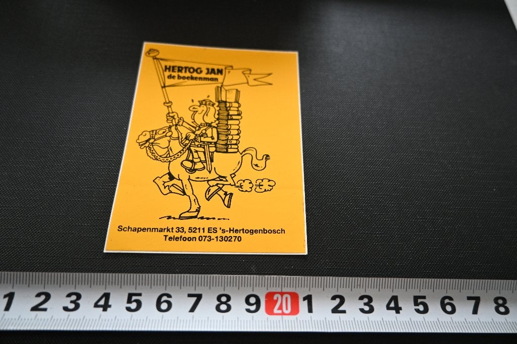 sticker 's-hertogenbosch HERTOG JAN de boekenman Schapenmark, Verzamelen, Ophalen of Verzenden, Zo goed als nieuw