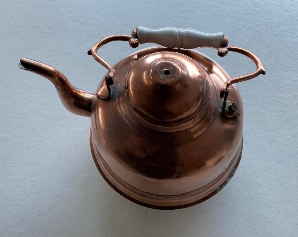 Rood koperen ketel koffiepot kan antiek, Antiek en Kunst, Antiek | Koper en Brons, Ophalen of Verzenden, Koper