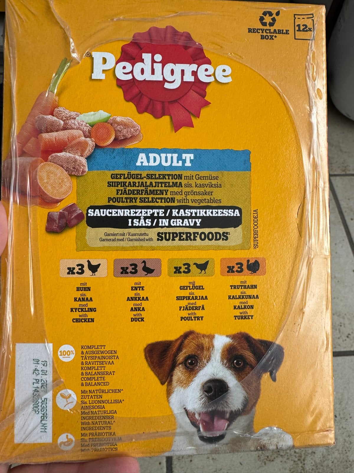 Pedigree vershoudzakjes 12x100gram, Dieren en Toebehoren, Ophalen of Verzenden, Hond