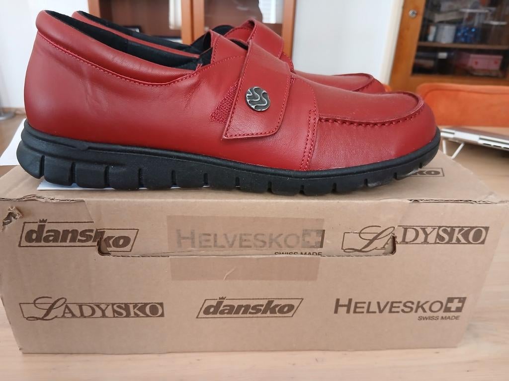 Dansko model alice intersko dames 43 rood klittenband, Instappers, Nieuw, Rood, Dansko