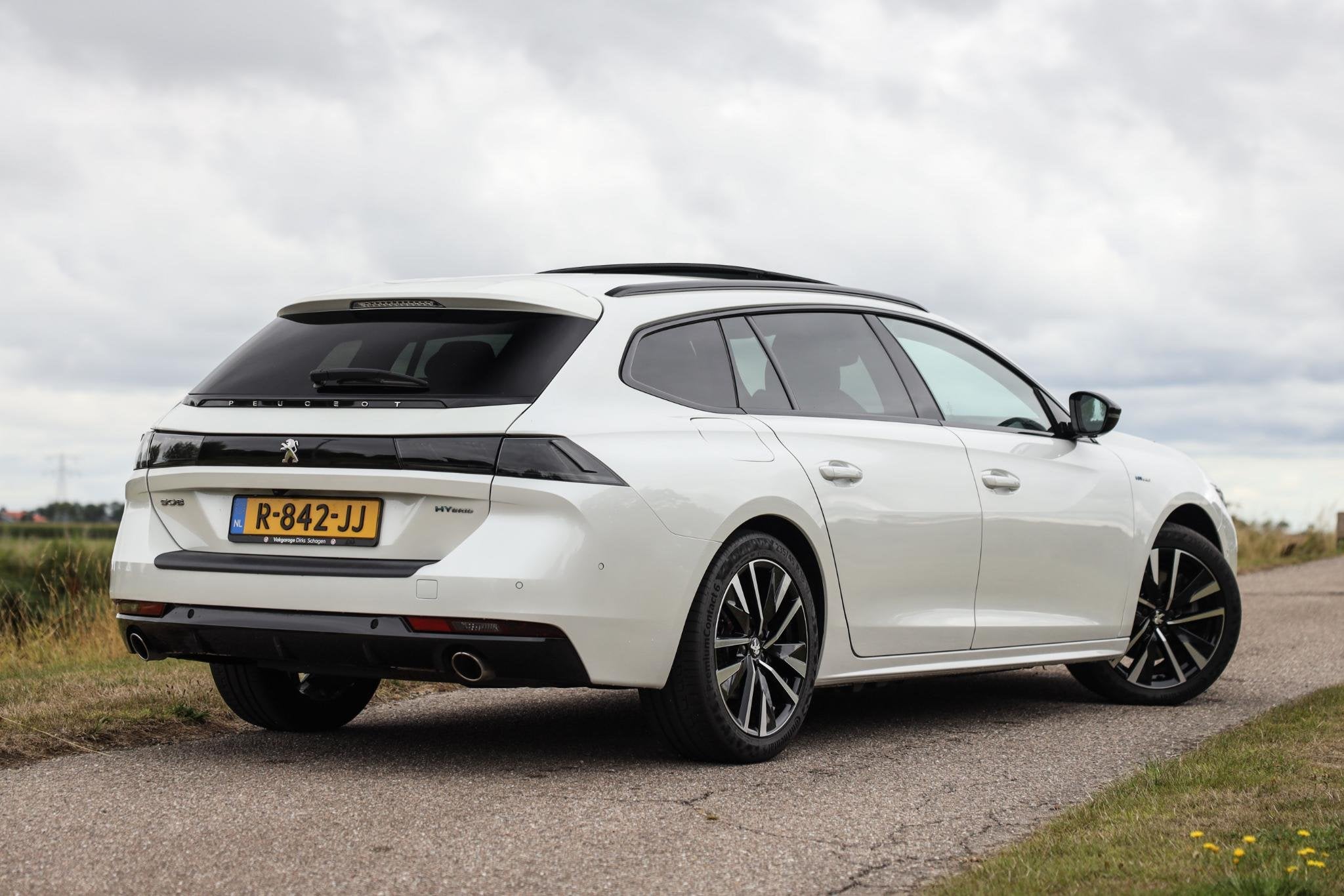 Peugeot 508 SW 1.6 HYbrid 225 GT Pack ✅ Pano ✅ Nappa Led, 745 kg, Gebruikt, 4 cilinders, Wit