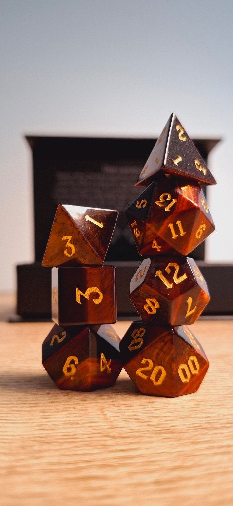D&D dice geslepen tijgeroog, Ophalen, Onbekend, Toebehoren, Nieuw