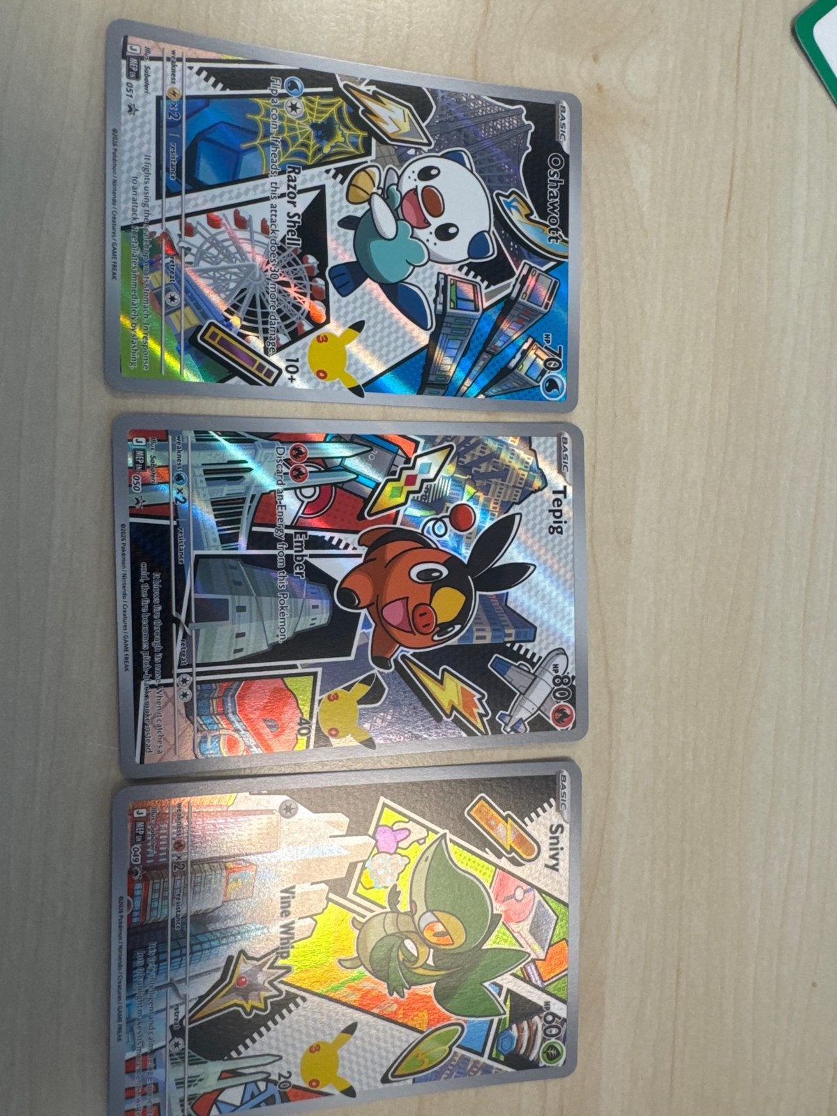 Snivy Tepig Oshawott First Partner Set 2 Promo Kaarten, Ophalen of Verzenden, Zo goed als nieuw, Meerdere kaarten, Foil