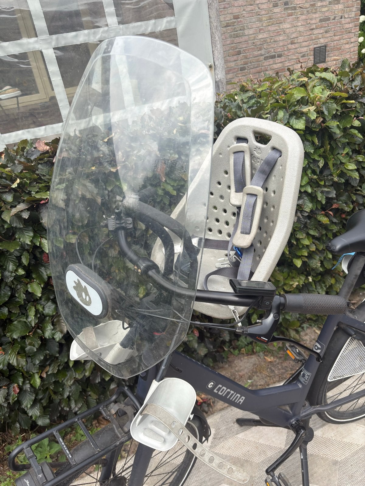Yepp fietsstoeltje voor met windscherm, Ophalen, Voorzitje, 0 t/m 13 kg, Gebruikt