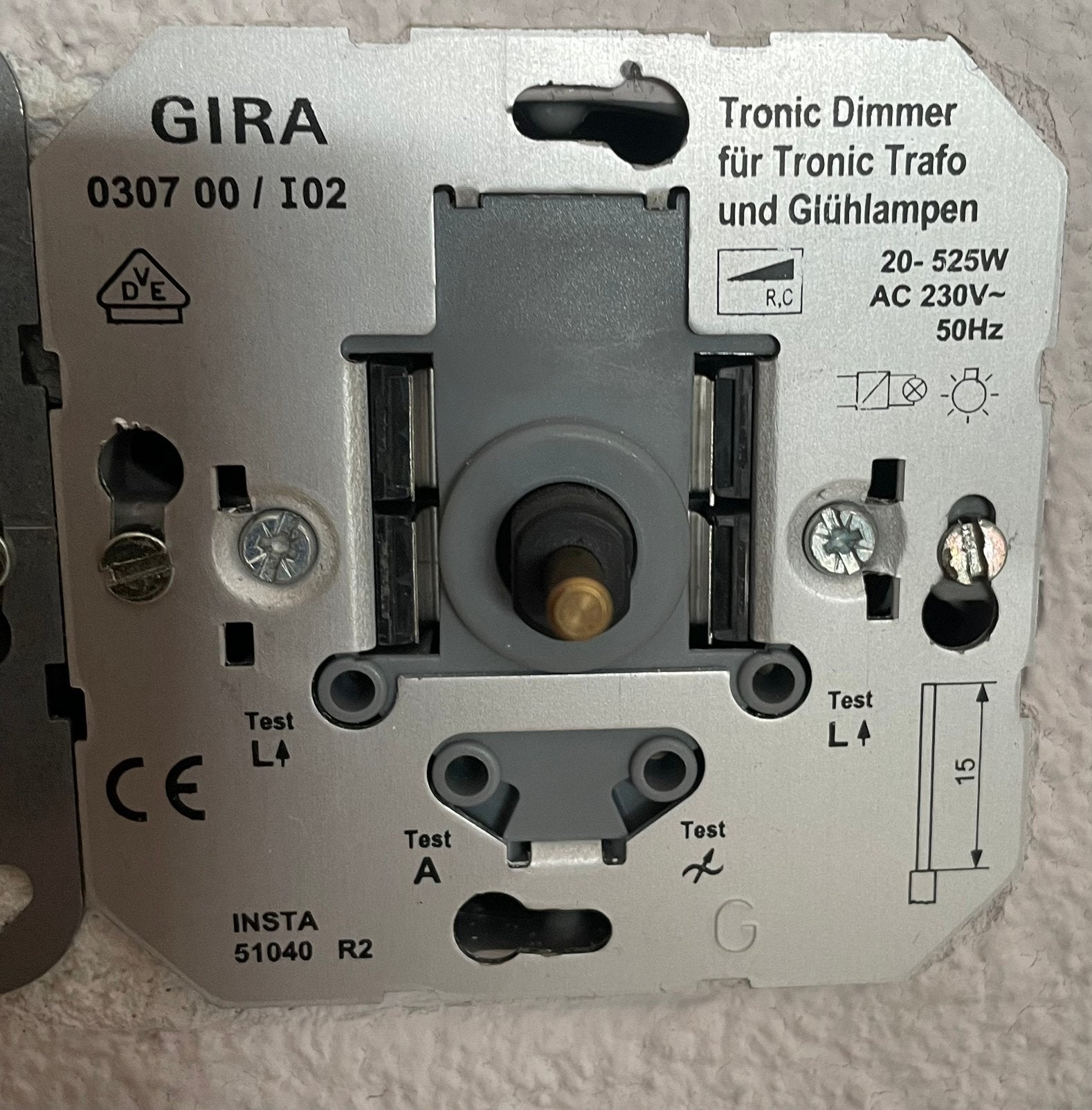 Dimmer Gira, € 10.-, Ophalen, Zo goed als nieuw, Schakelaar
