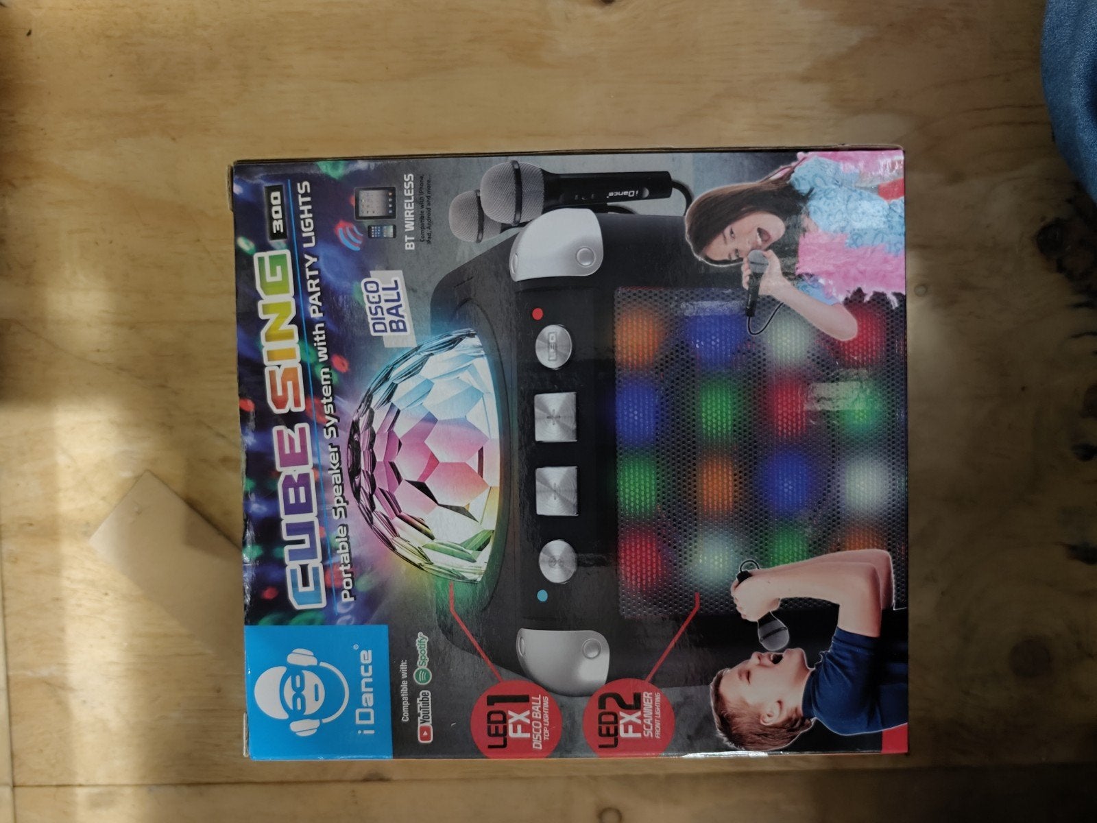 iDance CUBE SING 300 Draagbaar Speakerm met Feestverlic, Ophalen of Verzenden, Nieuw