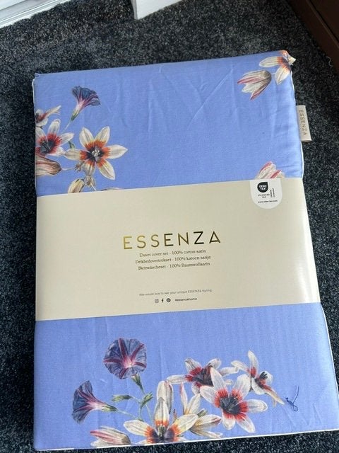Essenza Dekbedovertrek 260 100% Satijn Katoen, Info@essenzahome.nl, Blauw, Essenza, Dekbedovertrek