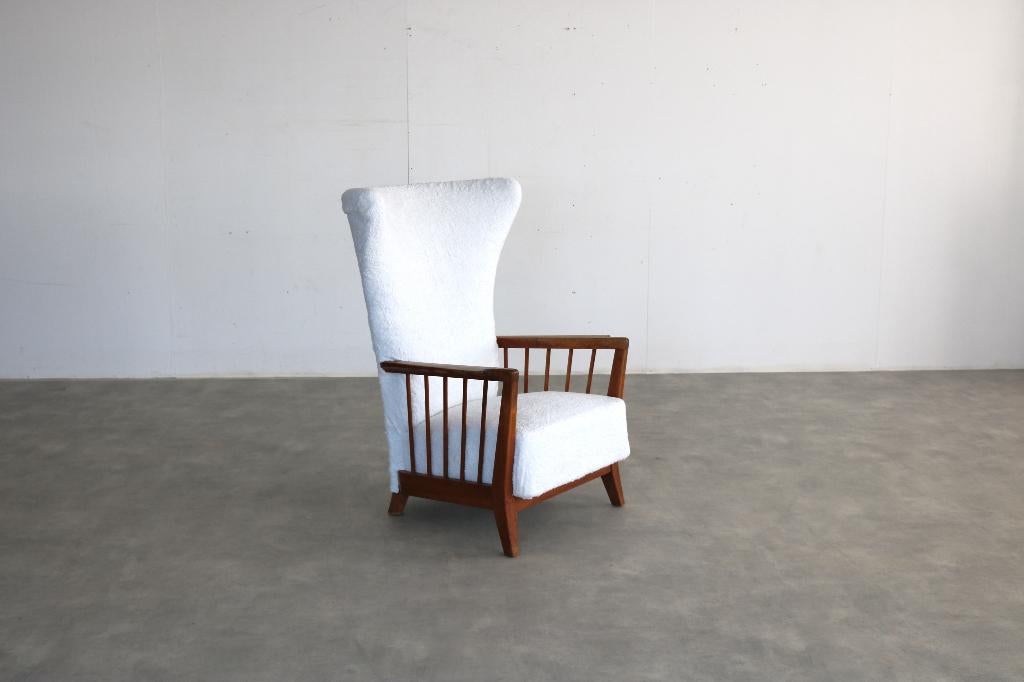 vintage fauteuil | armchair | jaren 60 | Deens, Huis en Inrichting, Fauteuils, Gebruikt, ., 75 tot 100 cm, Ophalen of Verzenden