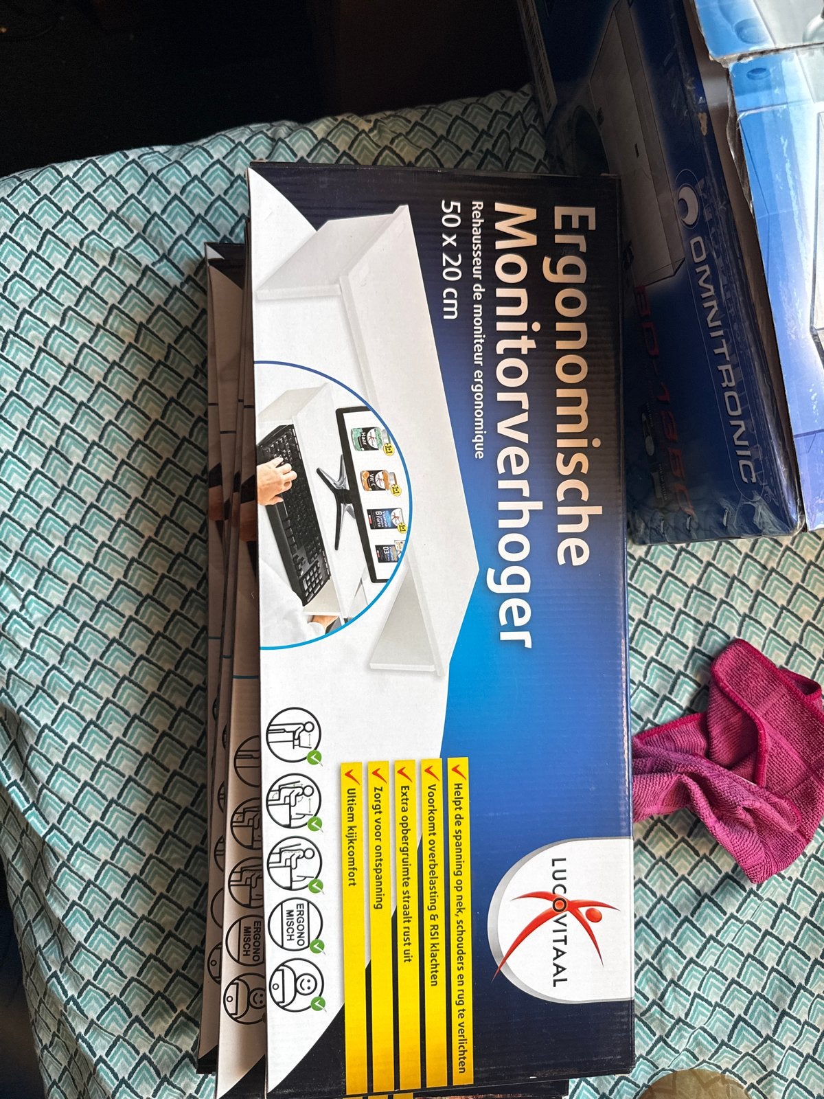 Ergonomische Monitorverhoger 50 x 20 cm - LucoVitaal, Computers en Software, Nieuw, Ophalen of Verzenden, Overige typen, Onbekend