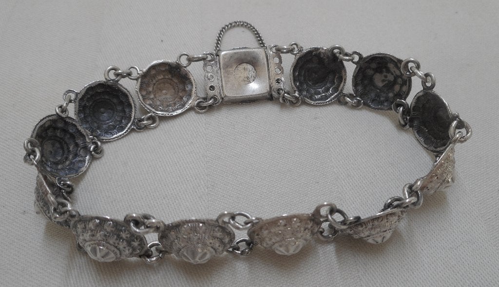 Zilveren antieke armband nr.1214, Verzenden, Zilver, Armband