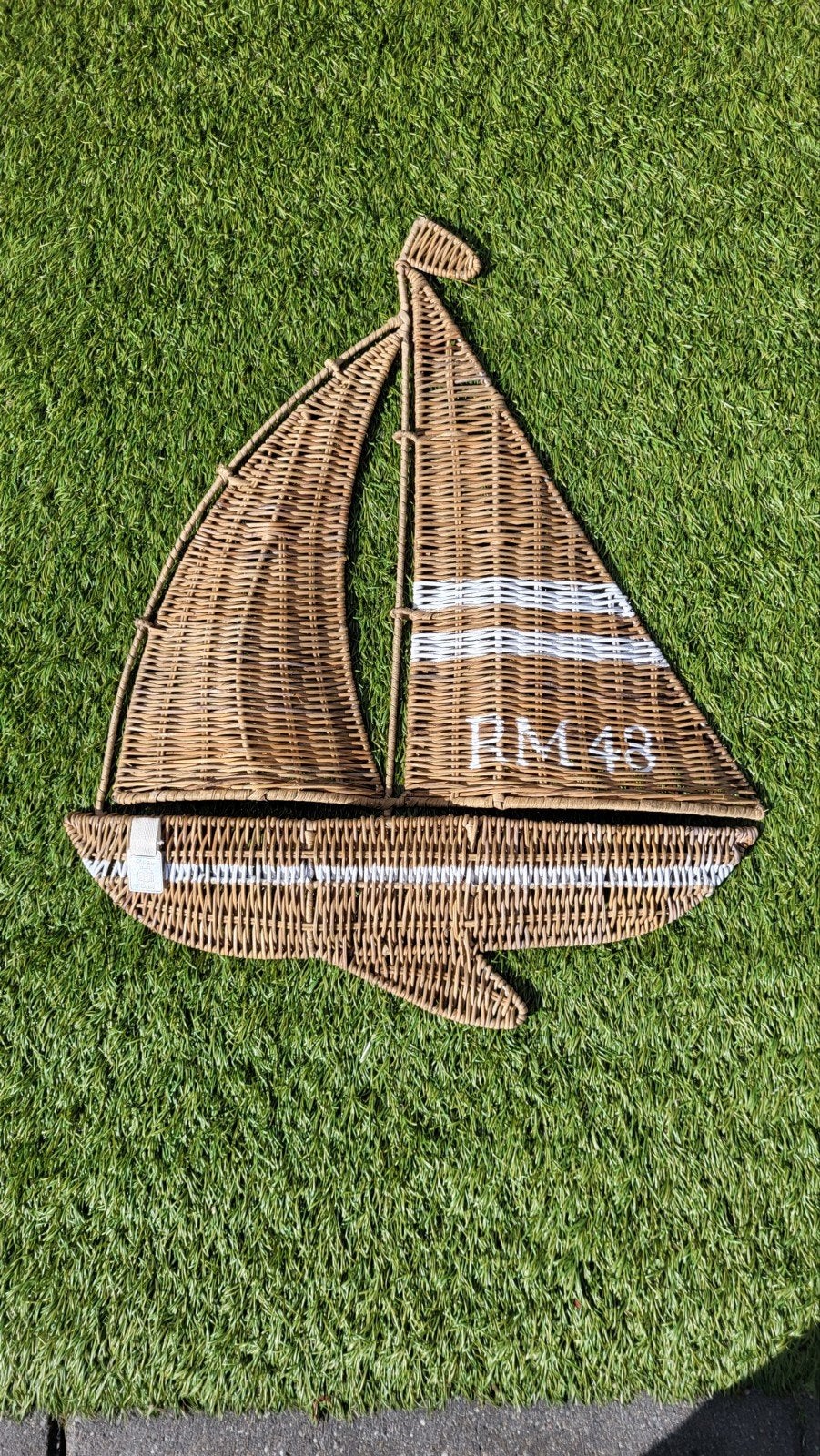 riviera maison rattan boat, Ophalen of Verzenden, Zo goed als nieuw, Bruin