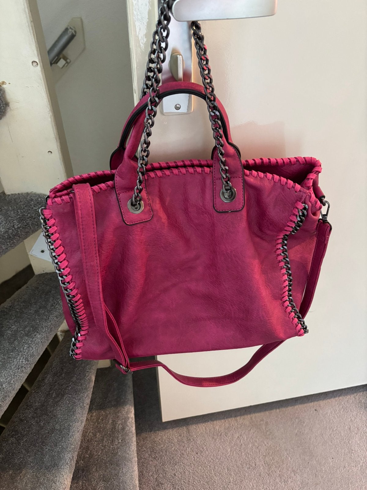 Roze tas, Sieraden, Tassen en Uiterlijk, Tassen | Reistassen en Weekendtassen, 30 cm of meer, Ophalen of Verzenden, Roze, Nieuw