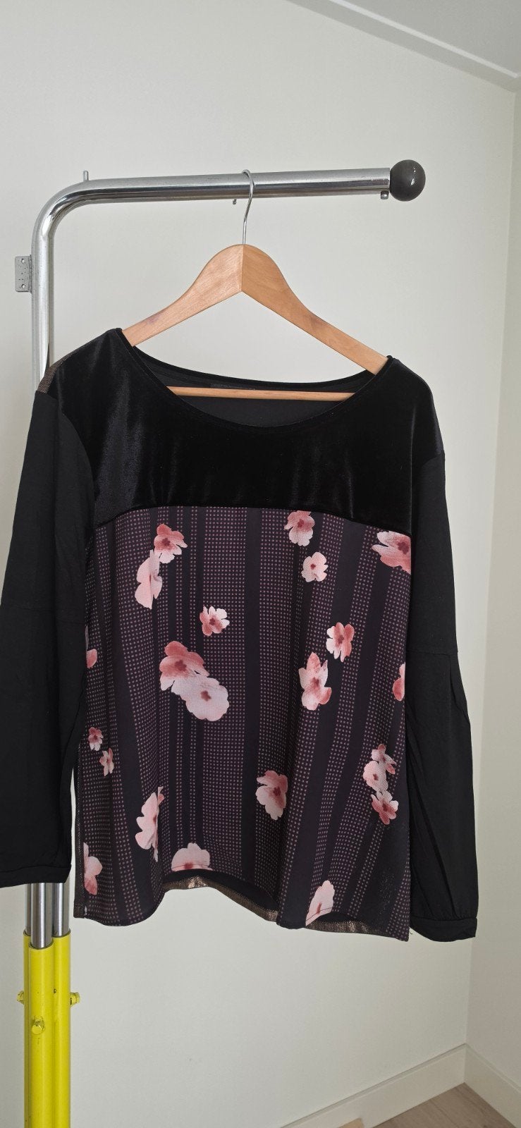 Lecomte fluwelen shirt met goudkleurige achterzijde, Bruin, Maat 42/44 (L), Ophalen of Verzenden, LeCompte
